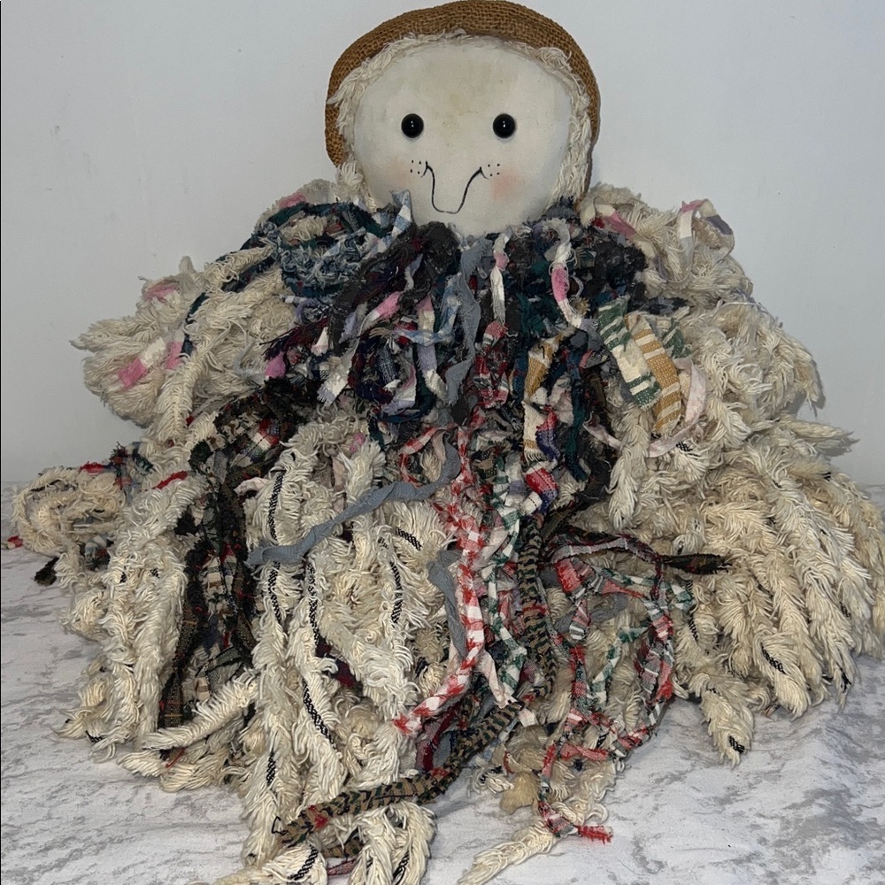Handcrafted Rag Doll with Multicolor Accents